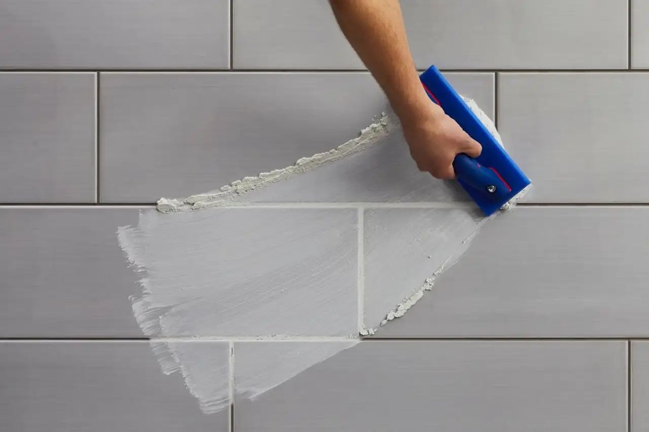 Regrouting service to restore tile appearance